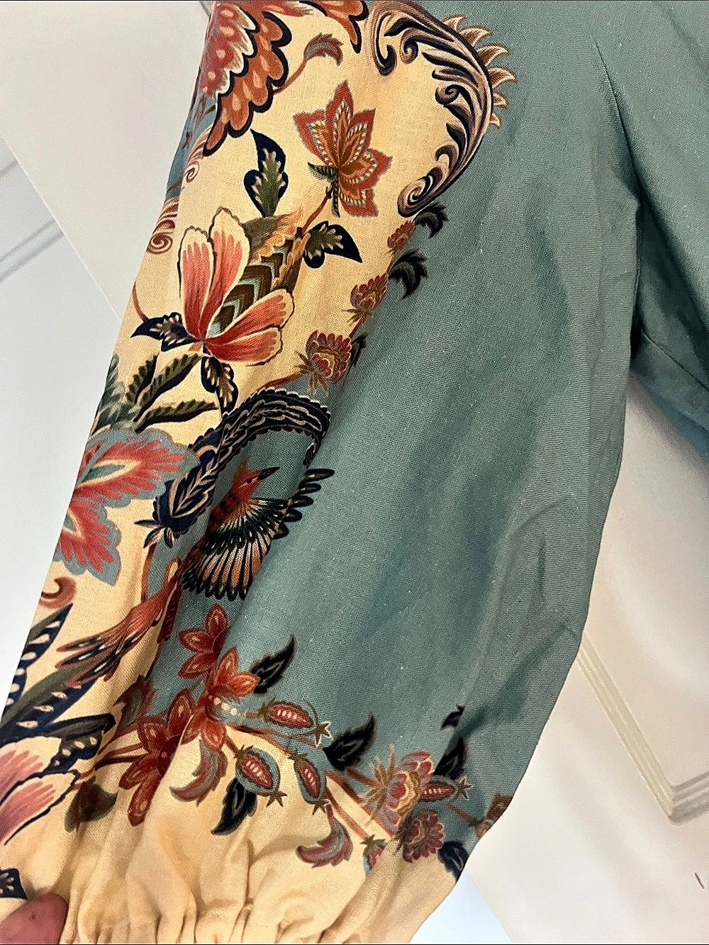Farm Rio Boho Beauty Butter Maxi Dress Floral Blue & Yellow Large - Picture 7 of 7